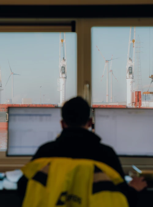 Picture of the control room of DFDS in North Sea Port’s Ghent sub-area.