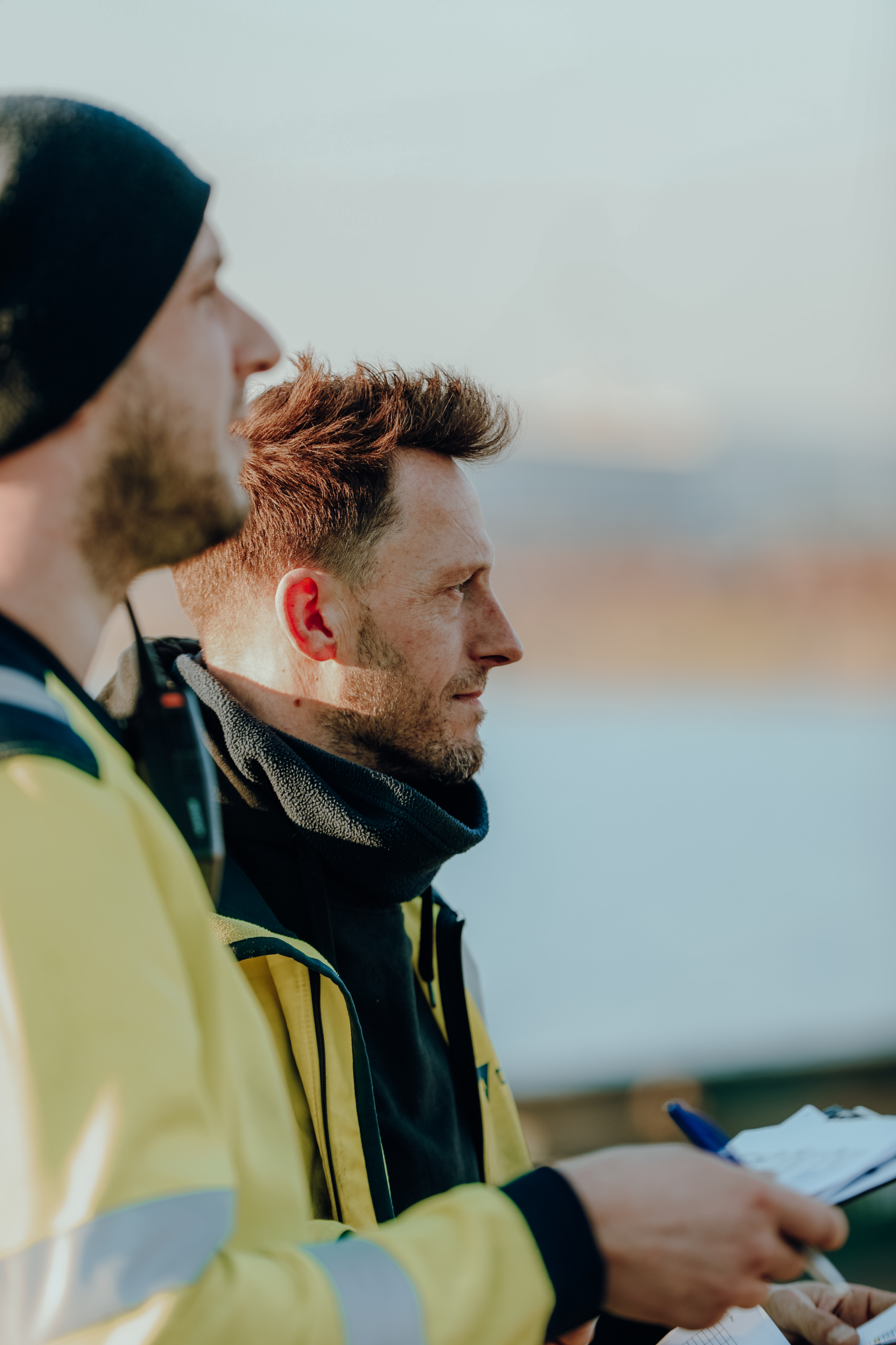 Picture of two DFDS employees in North Sea Port’s Ghent sub-area.